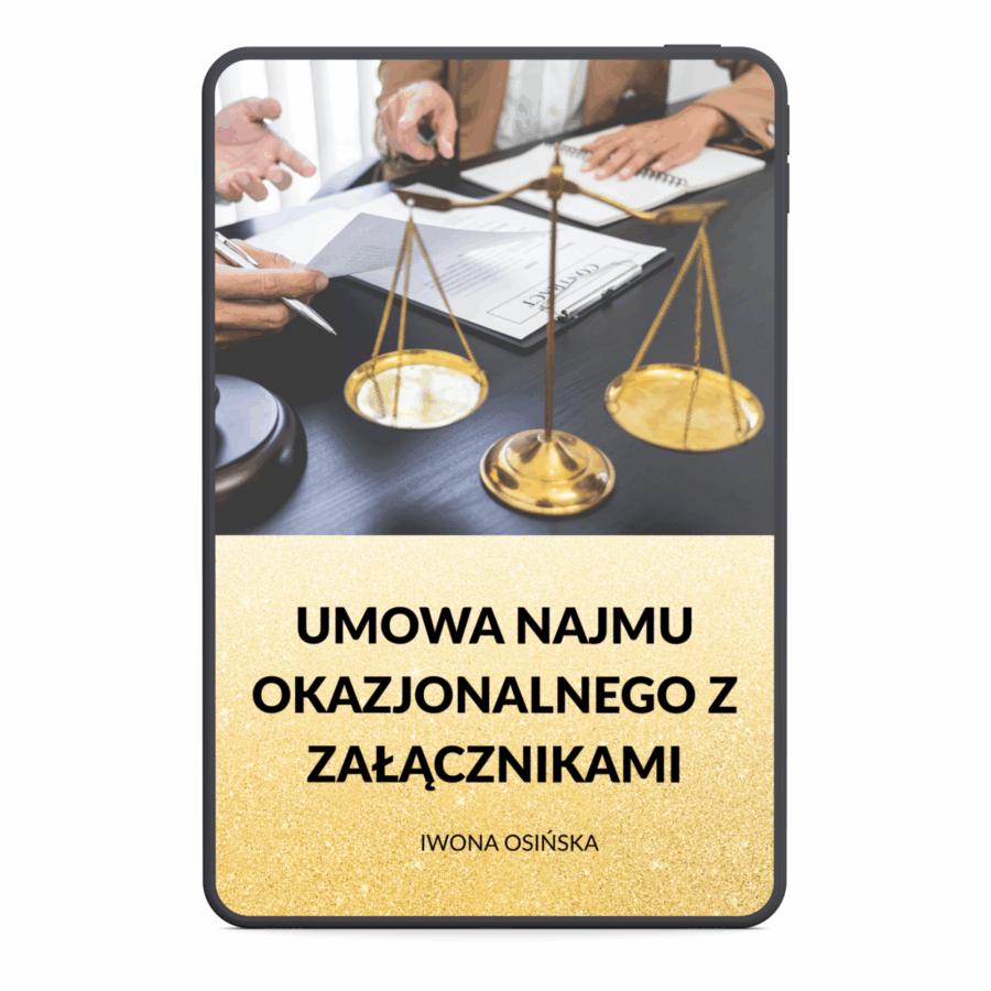 Umowa najmu okazjonalnego z załącznikami